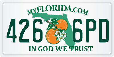 FL license plate 4266PD
