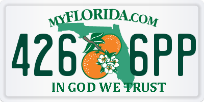 FL license plate 4266PP