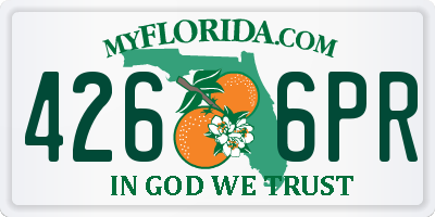 FL license plate 4266PR
