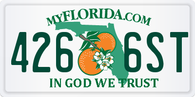 FL license plate 4266ST