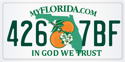 FL license plate 4267BF