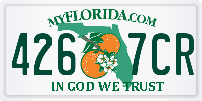 FL license plate 4267CR
