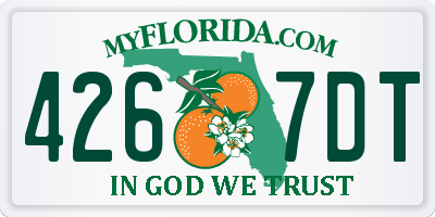 FL license plate 4267DT