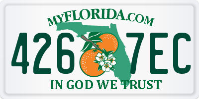 FL license plate 4267EC