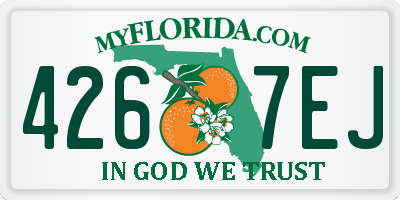 FL license plate 4267EJ