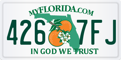 FL license plate 4267FJ