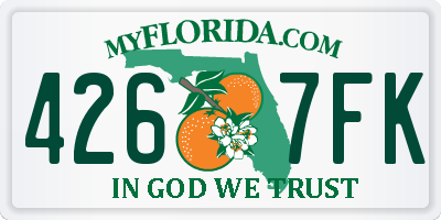 FL license plate 4267FK