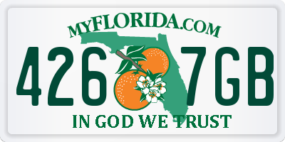 FL license plate 4267GB