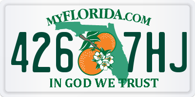 FL license plate 4267HJ