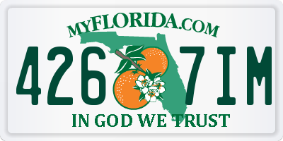 FL license plate 4267IM