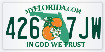 FL license plate 4267JW