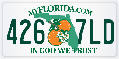 FL license plate 4267LD