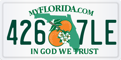 FL license plate 4267LE