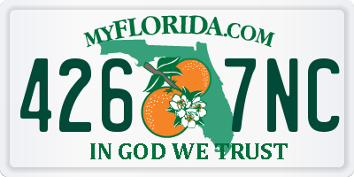 FL license plate 4267NC
