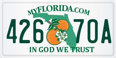 FL license plate 4267OA