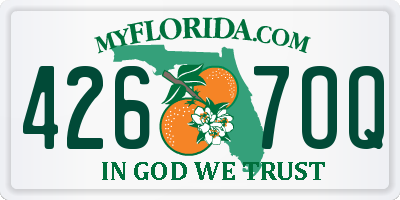 FL license plate 4267OQ