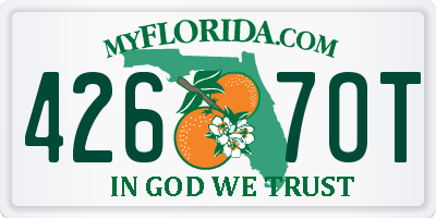 FL license plate 4267OT