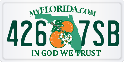 FL license plate 4267SB