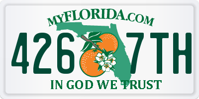 FL license plate 4267TH