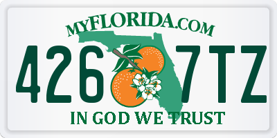 FL license plate 4267TZ