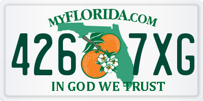 FL license plate 4267XG