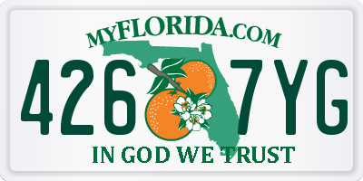 FL license plate 4267YG