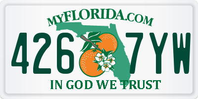 FL license plate 4267YW