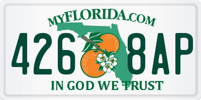 FL license plate 4268AP