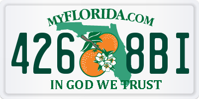 FL license plate 4268BI