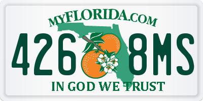 FL license plate 4268MS