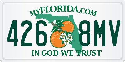 FL license plate 4268MV