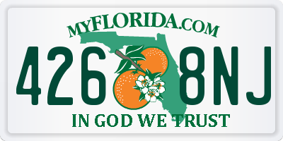 FL license plate 4268NJ