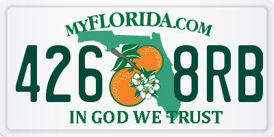 FL license plate 4268RB