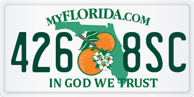 FL license plate 4268SC