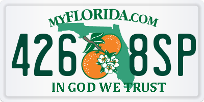 FL license plate 4268SP