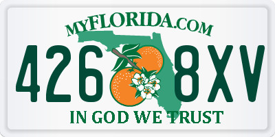 FL license plate 4268XV