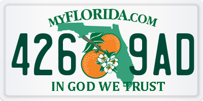 FL license plate 4269AD