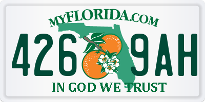 FL license plate 4269AH