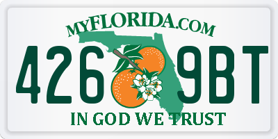 FL license plate 4269BT