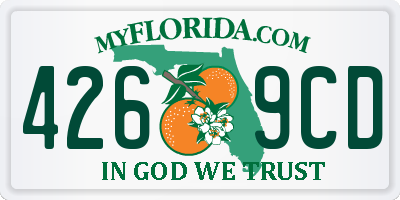 FL license plate 4269CD
