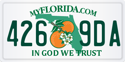 FL license plate 4269DA