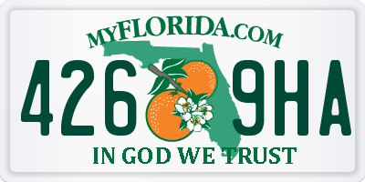 FL license plate 4269HA
