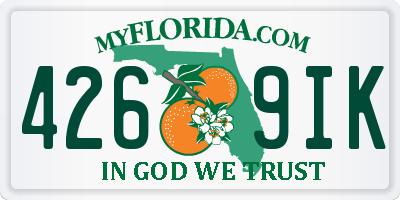 FL license plate 4269IK