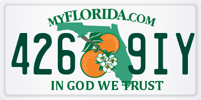 FL license plate 4269IY