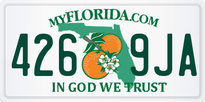 FL license plate 4269JA