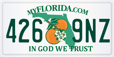 FL license plate 4269NZ