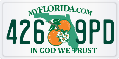 FL license plate 4269PD