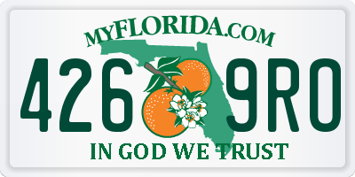 FL license plate 4269RO