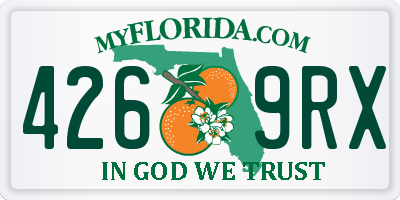 FL license plate 4269RX