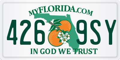 FL license plate 4269SY